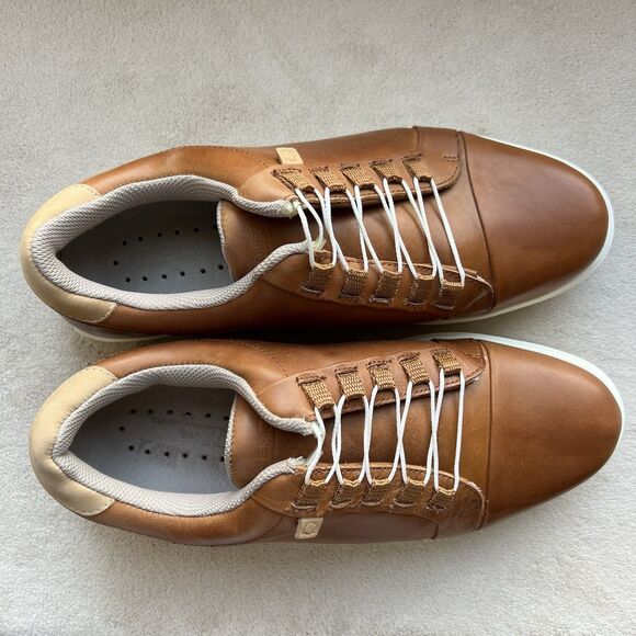 ZeroTie Backswing Blucher FG WR Brown Leather Golf Shoe Men 8.5 Hands Free - Picture 6 of 16